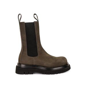 Bottega Veneta Men’s Lug Chelsea Boot Olive Size 44 NEW